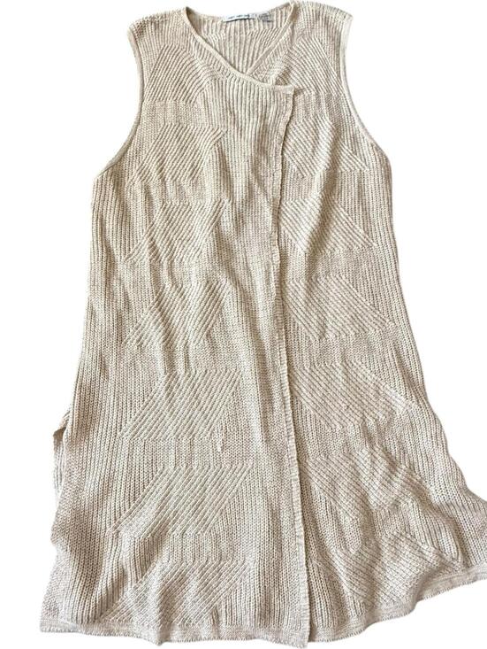 Eight Eight Eight Other - Eight Eight Eight Beige Knit Longline Vest Open Front Cardigan XL Boho